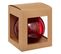 Déco Sapin De Noël Maxi Boule Striée En Verre D 14 Cm Rouge