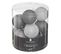 Guirlande LED 10 Boules "smoky" 165cm Gris et Noir