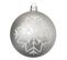 Déco De Sapin Lot De 8 Boules De Noël D 8 Cm - Argent Et Blanc