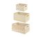 Lot De 3 Caisses De Rangement Enfant Cagettes En Bois Déco Étoile