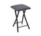 Tabouret Pliant Gris Foncé Et Métal Noir