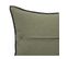 Coussin Décoratif Déhoussable En Lin Et Coton Vert Kaki 45 X 45 Cm