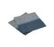 Lot De 2 Serviettes De Table En Coton Bicolore Bleu Canard Et Gris 40 X 40 Cm