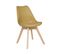 Chaise De Table Assise Jaune Ocre Et Pieds En Bois De Hêtre