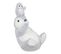 Déco De Noël Bébé Pingouin Sur Sa Maman Gris Et Blanc L  18 X H 28 Cm