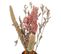 Composition De Fleurs Séchées Vase En Verre Coloré H 23 Cm