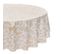 Nappe Ronde Anti-taches Blanche Imprimé Feuillage Doré D 180 Cm