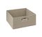 Boîte De Rangement Beige Lin 31 X 31 X 15 Cm