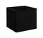 2 En 1 Pouf Et Coffre De Rangement En Velours Noir  31 X 31 Cm