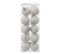 Déco De Sapin Kit 10 Boules De Noël  D 4 Cm Bille Blanc Pailleté