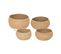 Lot De 4 Paniers Déco "aliza" 50cm Naturel