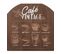 Déco Murale Café Vintage En Bois Marron D 38 Cm