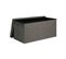 Pouf Pliant Et Coffre De Rangement En Tissu Gris 76 X 38 Cm