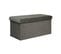 Pouf Pliant Et Coffre De Rangement En Tissu Gris 76 X 38 Cm