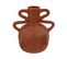 Vase Amphore En Céramique Marron Cannelle H 20 Cm