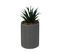 Plante Artificielle Pot En Céramique Bleu Gris H 20 Cm