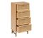 Chiffonnier 4 Tiroirs Cannage "rayo" 107cm Naturel