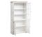 Vitrine 4 Portes En Bois "olbia" 190cm Blanc