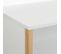 Commode 2 Tiroirs et 1 Niche "kima" 85cm Blanc