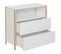 Commode 2 Tiroirs et 1 Niche "kima" 85cm Blanc