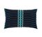 Coussin Décoratif En Coton Façon Tricot Rayures Bleu Foncé  30 X 50 Cm