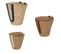 Lot De 3 Paniers Déco "aniya" 35cm Naturel