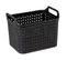 Panier Ajouré Plastique Avec Couvercle 12l Noir