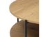 Table Basse 2 Plateaux En Métal Et Bois D 90 X H 42,5 Cm