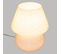 Lampe Champignon Cara 18 Cm Verre Blanc - Blanc