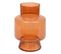 Vase En Verre Modelé Rose Terracotta H 20 Cm