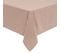 Nappe Vichy En Coton "floral" 150x250cm Marron