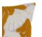 Coussin Décoratif Ocre Lilas Et Blanc Motifs Brodés Et En Relief 30 X 50 Cm