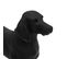 Objet Déco Chien Basset En Résine Noir Mat L 40 Cm