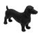 Objet Déco Chien Basset En Résine Noir Mat L 40 Cm