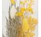 Fleurs Séchées Jaune Dans Une Bouteille En Verre H 46.6 Cm