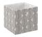 Boite De Rangement Avec Couvercle 31 X 31 X 31 Cm Tissu Gris et Blanc