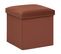 2 En 1 Pouf Pliant Et Coffre De Rangement Velours Ambre 38 X 38 Cm