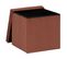 2 En 1 Pouf Pliant Et Coffre De Rangement Velours Ambre 38 X 38 Cm