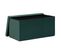 2 En 1 Pouf Pliant Double Et Coffre De Rangement Velours Vert Cèdre 76 X H 38 Cm