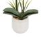 Plante Artificielle Orchidée Blanche Pot En Céramique Striée H 65 Cm