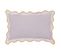 Coussin Décoratif Lilas Bordure Dentelée Et Brodée 35 X 55 Cm