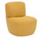 Fauteuil Chauffeuse Tissu Chiné Jaune Ocre