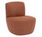 Fauteuil Chauffeuse Tissu Chiné Terracotta