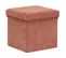 2 En 1 Pouf Pliant Et Coffre De Rangement Terracotta 40 X 39 Cm