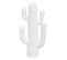 Objet Déco Cactus Blanc En Magnésie H 57 Cm