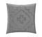 Coussin Déhoussable Inca En Coton Tufté Gris 40 X 40 Cm