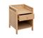 Table D'appoint Table De Chevet 1 Tiroir En Bois Et Cannage En Rotin H 55 Cm