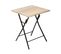 Table Pliante 2 Places En Bois Clair 60 X 60 Cm