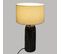 Lampe Cylindre En Céramique Noire Et Blanche H 48 Cm