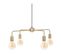 Luminaire Suspension 4 Lampes En Métal Doré D 69 Cm